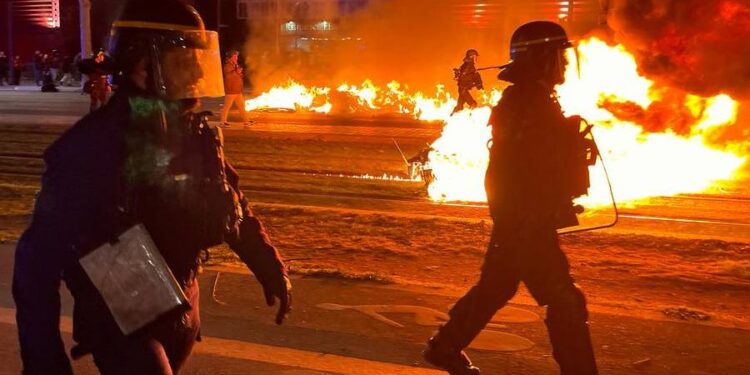 On A Third Night, Violence Breaks Out During French Pension Protests