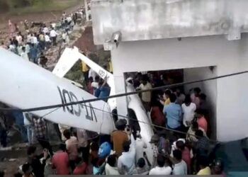 2 People Were Hurt When A Private Aircraft Crashed Into A Home In Dhanbad