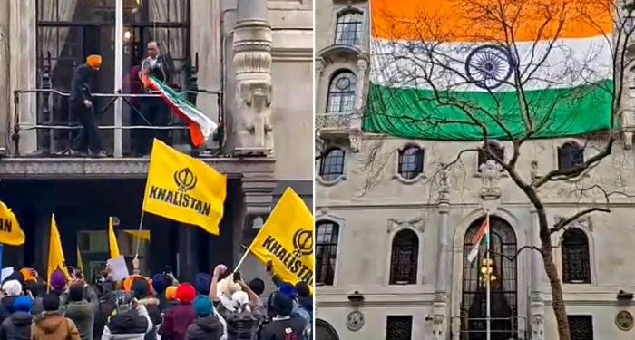 Sikhs Protest The Removal Of The Indian Flag From The London Mission At The British High Commission