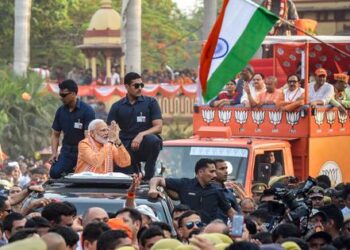 Indian Prime Minister Narendra Modi Launches 26.5 Km Roadshow In Bengaluru To Campaign For BJP Candidates