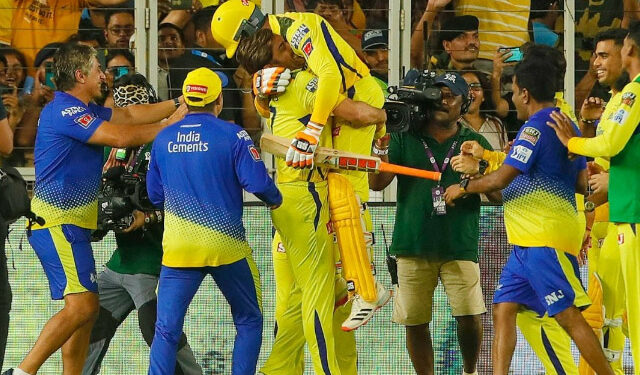 In Order For CSK To Win The Fifth IPL, They Needed 10 Off Of 2 Balls Against Mohit. Ravindra Jadeja Smoked 6, And Dhoni Was Surrounded By Cheering Fans
