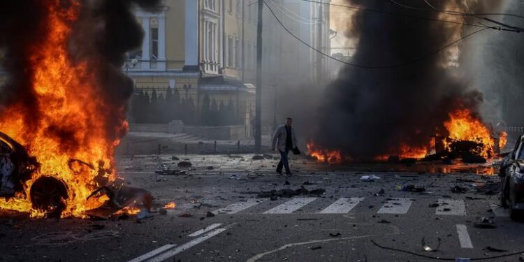 Russian Airstrikes In The Ukraine War Destroy And Injure Many People In Kiev