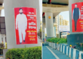 Metro Pillars In Mumbai Vandalized With Political Stickers And Banners