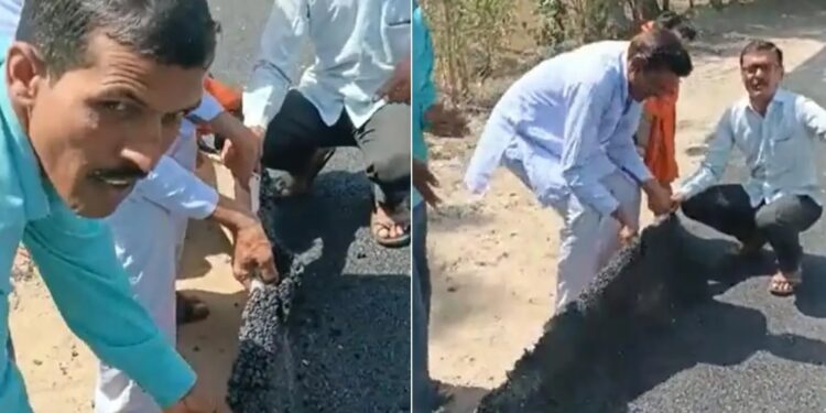 Maharashtra: Road Started Uprooting In Jalna, Villagers Raised Questions On The Contractor