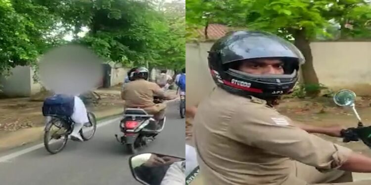 UP Cop Caught On Camera Stalking, Harassing Schoolgirl; Suspended After Viral Video