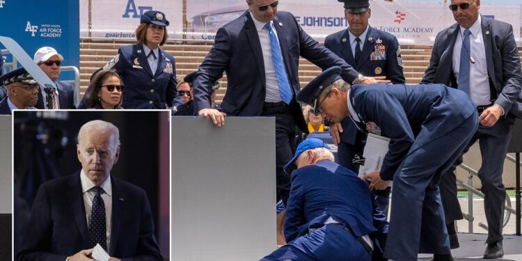 US President Joe Biden Stumbled And Fell On His Face On The Stage