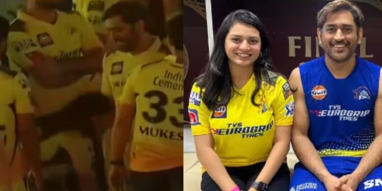 Ruturaj’s Wife Utkarsha Touched Dhoni’s Feet After CSK Became Champion, Took Blessings From Thala