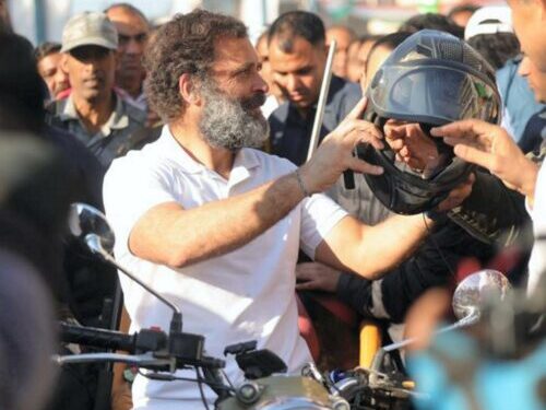 Rahul Gandhi’s ‘Bharat Jodo Yatra’ In Delhi Continues In Karol Bagh; Congressman Spotted Fixing Bike