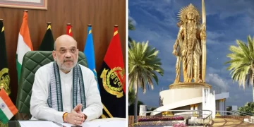 Amit Shah Lays The Cornerstone For The 108-foot-tall Lord Ram Statue At Kurnool, A.P