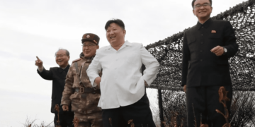 Kim Jong-Un Of North Korea Supervises A Test Of A Strategic Cruise Missile