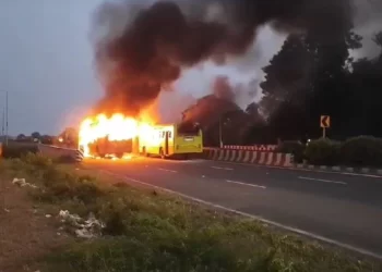 Maratha Quota Riots In Maharashtra Causes The Burning Of A Karnataka Bus