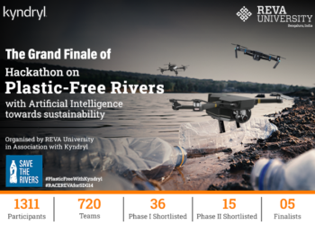 The Grand Finale of “Hackathon on Plastic-Free Rivers with AI” organised by REVA University in Association with Kyndryl on September 8th, 2023