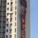 A massive fire breaks out in a Dombivli East residential complex in Mumbai.