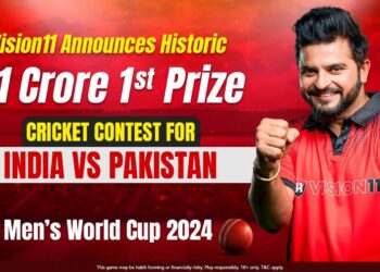 Vision11 Announces Historic ₹1 Crore 1st Prize Cricket Contest for India vs Pakistan Men’s World Cup 2024