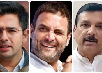 Delhi women want Rs 1 lakh promised by Rahul Gandhi from INDI leaders, Raghav Chadha and Sanjay Singh’s car wrecked after Lucknow.