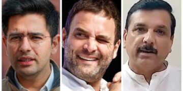 Delhi women want Rs 1 lakh promised by Rahul Gandhi from INDI leaders, Raghav Chadha and Sanjay Singh’s car wrecked after Lucknow.