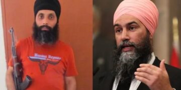 Canadian politician Jagmeet Singh, who failed to denounce Air India suicide bomber, accepted money from terrorist Hardeep Singh Nijjar.