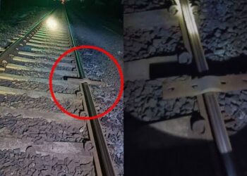 Another train derailment attempt was unsuccessful: Fishplates and keys discovered on tracks in Surat prevent a mishap