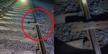 Another train derailment attempt was unsuccessful: Fishplates and keys discovered on tracks in Surat prevent a mishap